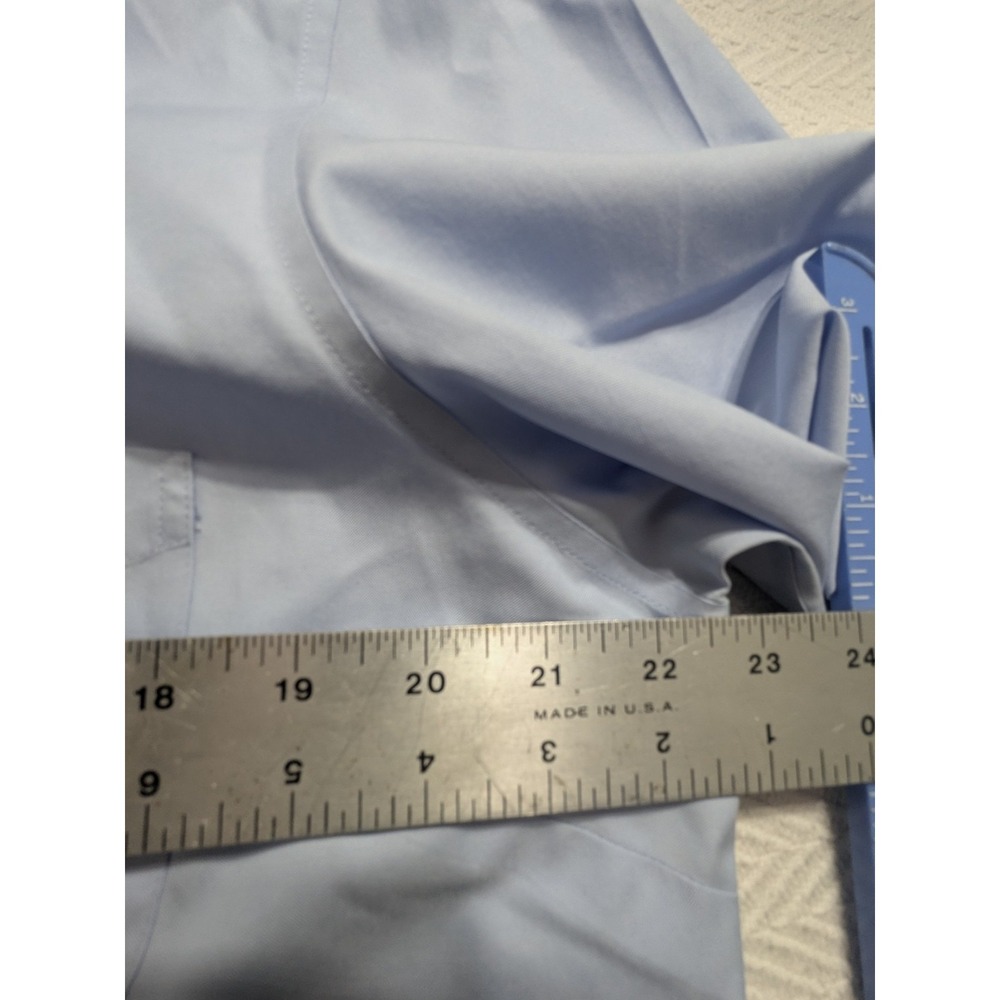 L.L.Bean Wrinkle Free Shirt Womens 1X Blue Cotton Button Front Office - Picture 10 of 16